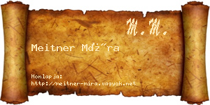 Meitner Míra névjegykártya